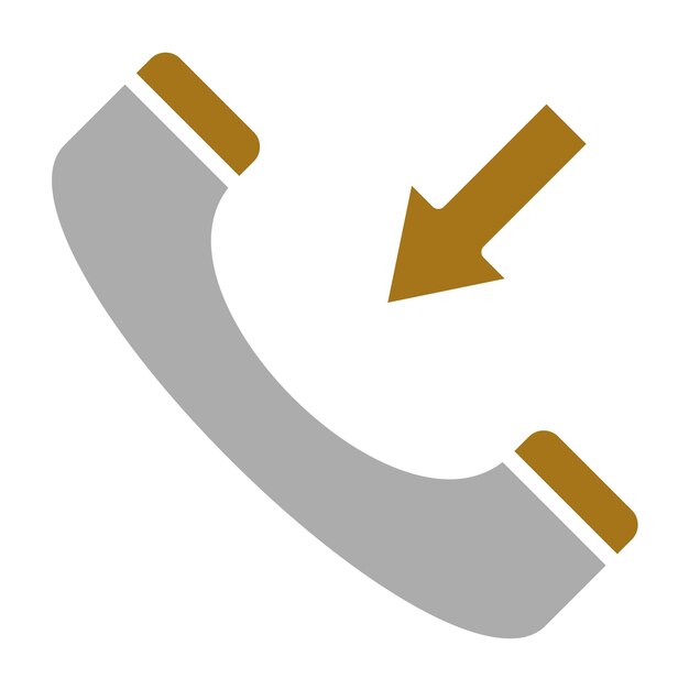 Diseño vectorial de estilo de icono de llamada entrante