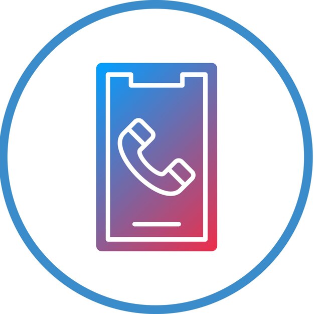 Diseño vectorial Estilo del icono de llamada móvil