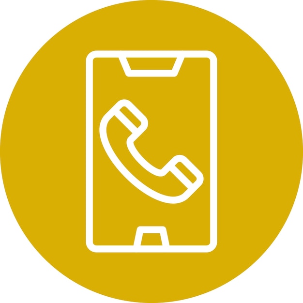 Diseño vectorial Estilo del icono de llamada móvil