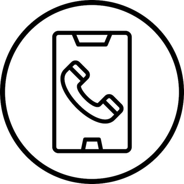 Diseño vectorial Estilo del icono de llamada móvil
