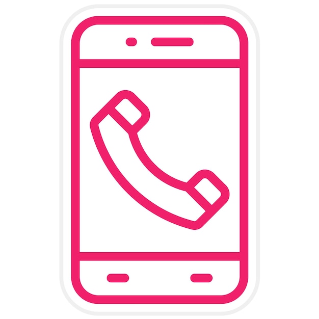 Diseño vectorial Estilo del icono de llamada móvil