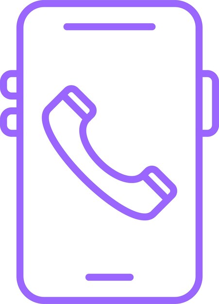 Diseño vectorial Estilo del icono de llamada móvil