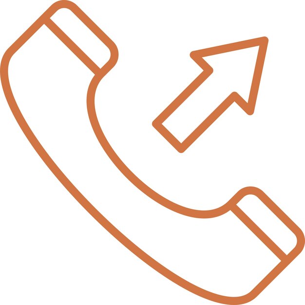 Diseño vectorial Estilo del icono de llamada saliente