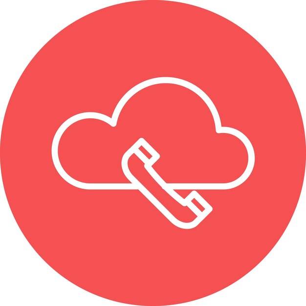 Diseño vectorial Estilo del icono de la llamada telefónica