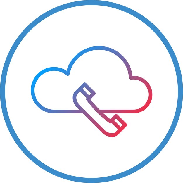 Diseño vectorial Estilo del icono de la llamada telefónica