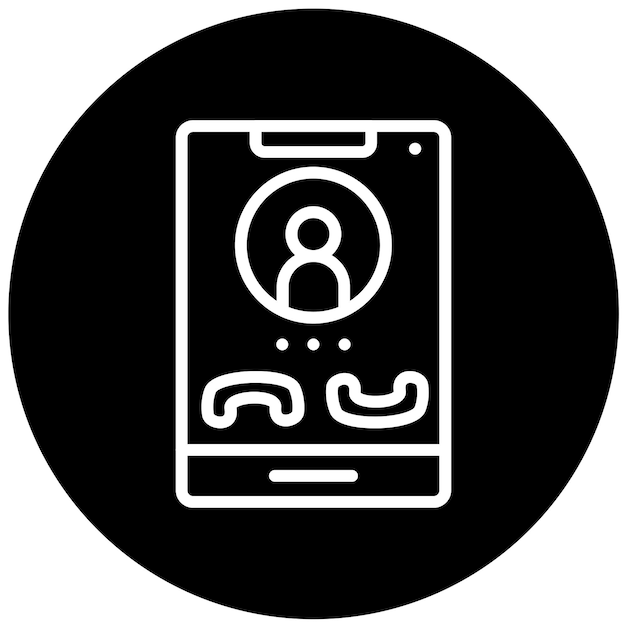 Diseño vectorial Estilo del icono de la llamada telefónica