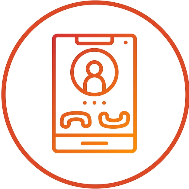 Diseño vectorial Estilo del icono de la llamada telefónica