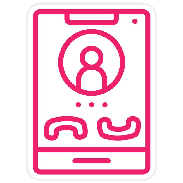 Diseño vectorial Estilo del icono de la llamada telefónica