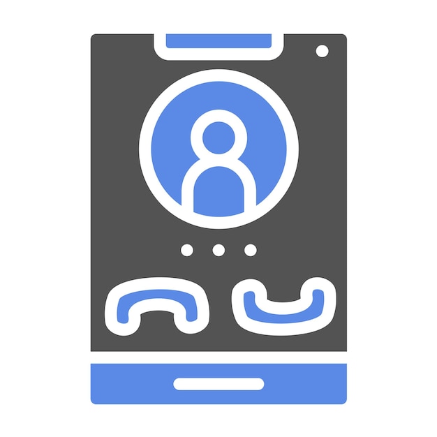 Diseño vectorial Estilo del icono de la llamada telefónica