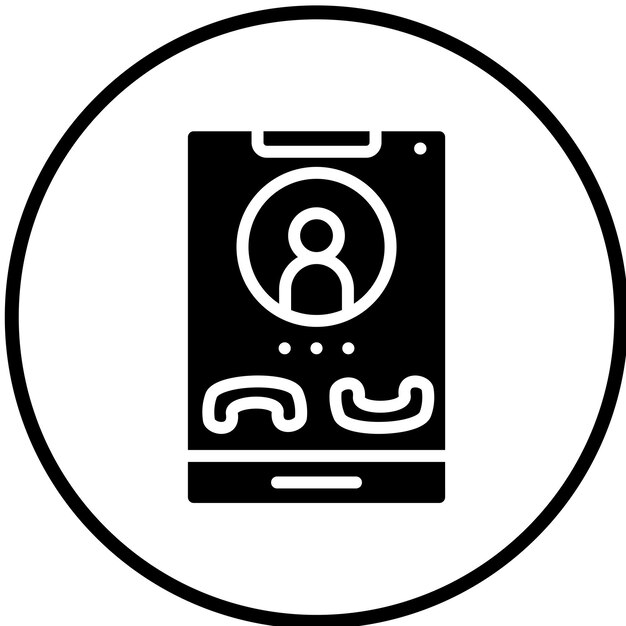 Diseño vectorial Estilo del icono de la llamada telefónica