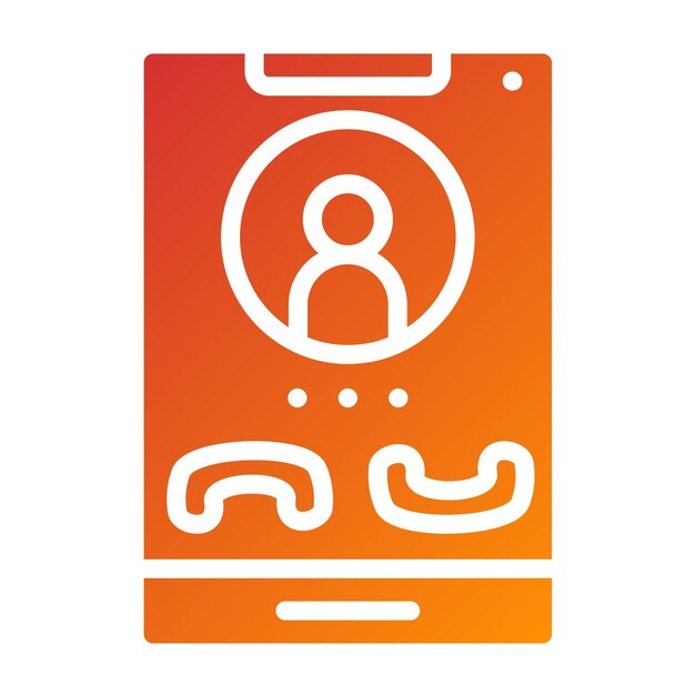Diseño vectorial Estilo del icono de la llamada telefónica