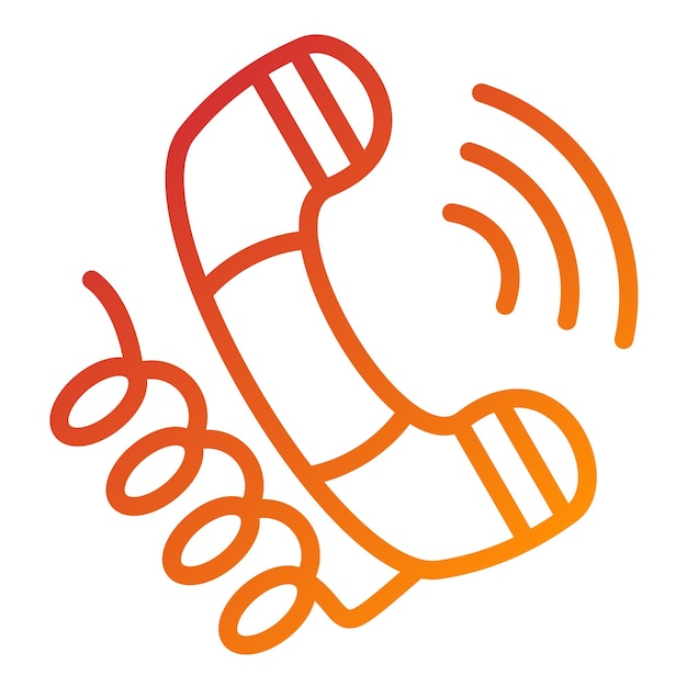 Diseño vectorial Estilo del icono de la llamada telefónica