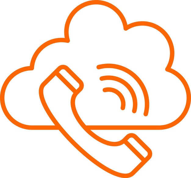 Diseño vectorial Estilo del icono de la llamada telefónica