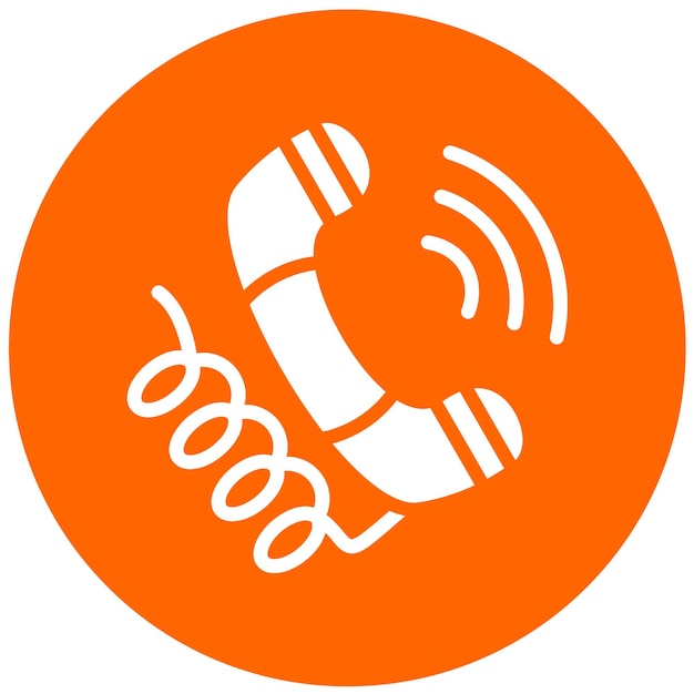Diseño vectorial Estilo del icono de la llamada telefónica