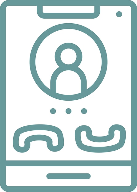 Diseño vectorial Estilo del icono de la llamada telefónica