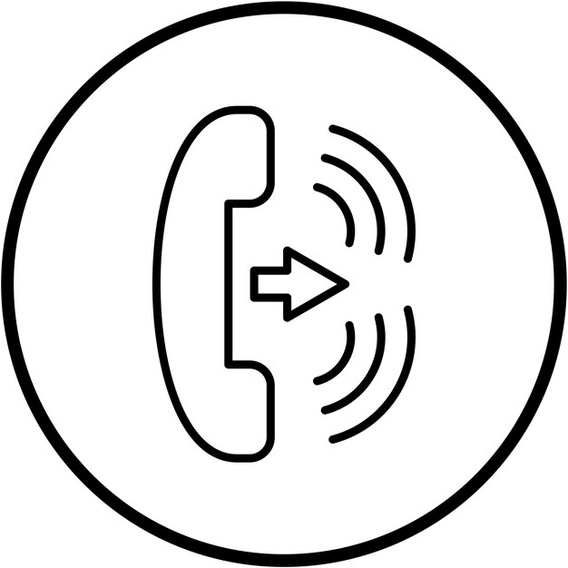 Diseño vectorial Estilo de icono de llamada