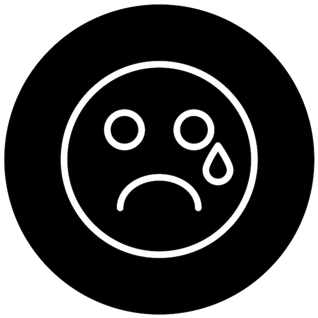 Diseño vectorial Estilo del icono de llanto