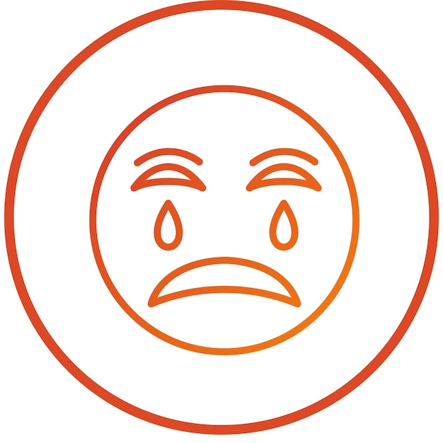 Diseño vectorial Estilo del icono de llanto