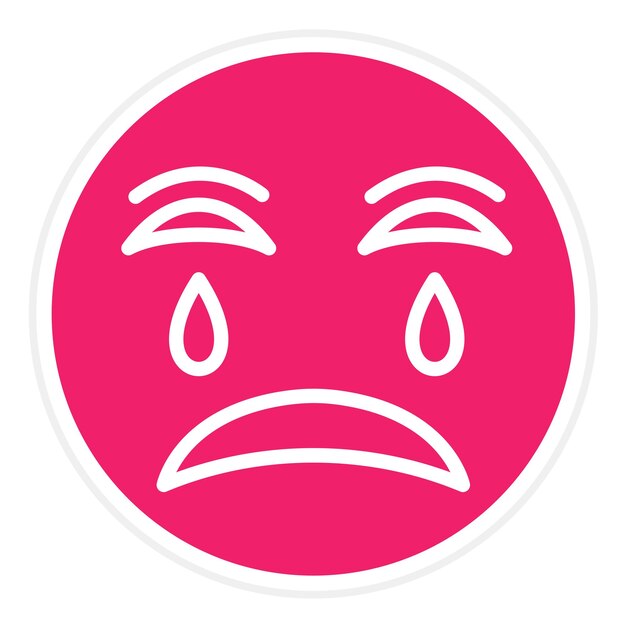 Diseño vectorial Estilo del icono de llanto