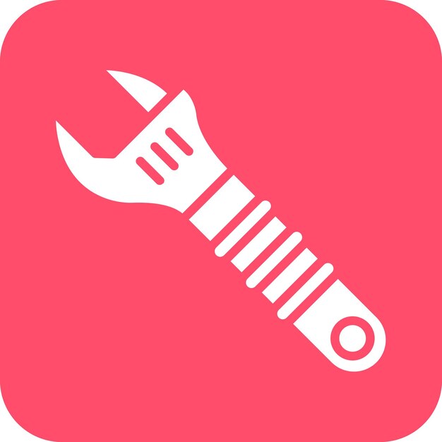 Diseño vectorial Estilo del icono de la llave ajustable
