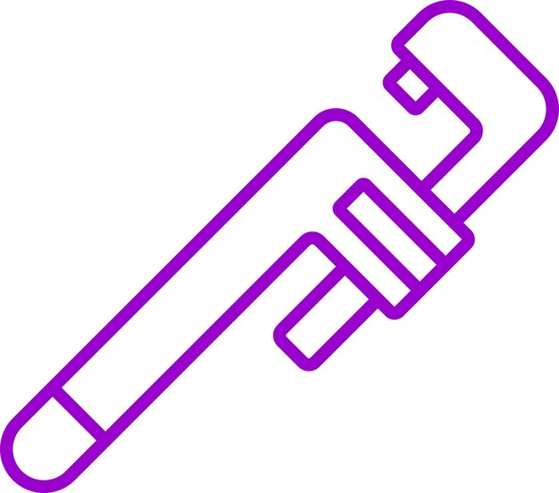 Diseño vectorial Estilo del icono de la llave ajustable