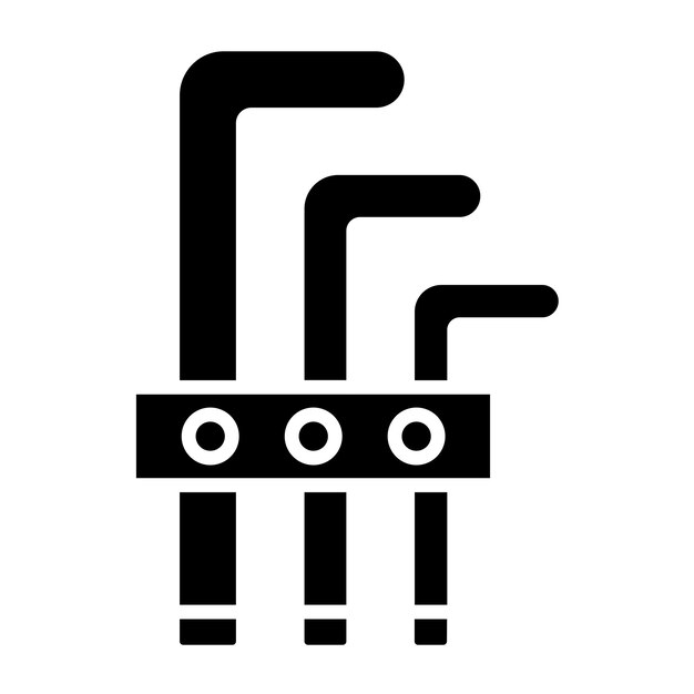 Diseño vectorial estilo de icono de la llave de Allen