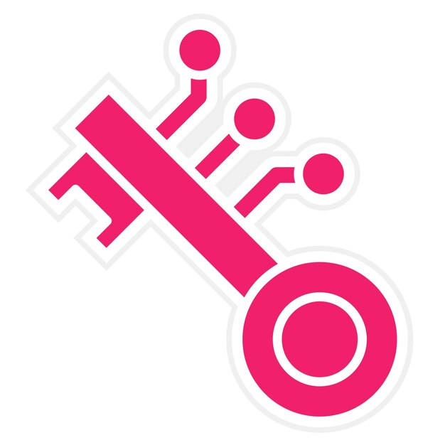 Diseño vectorial Estilo del icono de la llave digital