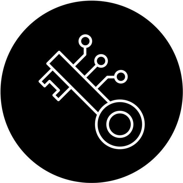 Diseño vectorial Estilo del icono de la llave digital