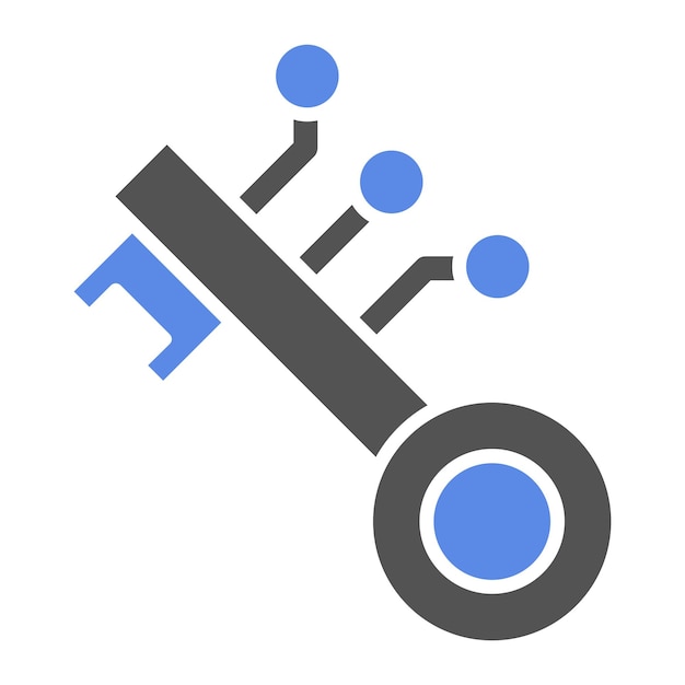 Diseño vectorial Estilo del icono de la llave digital