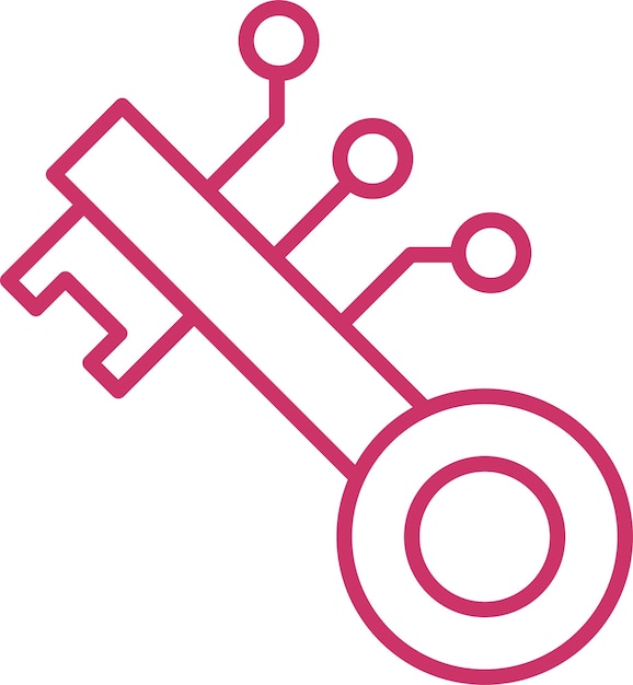 Diseño vectorial Estilo del icono de la llave digital