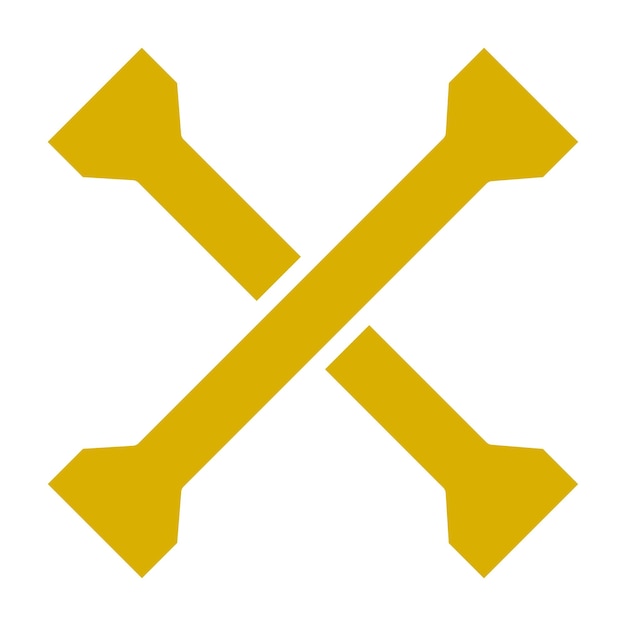 Diseño vectorial del estilo del icono de la llave de la tuerca