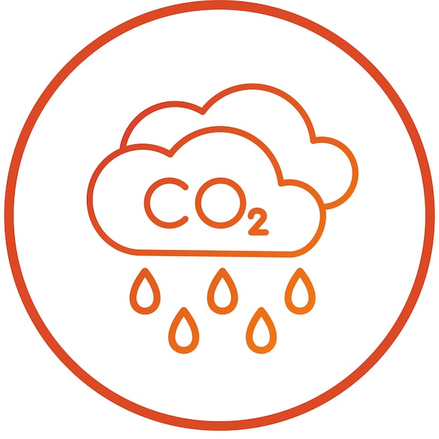 Vector diseño vectorial estilo del icono de la lluvia ácida