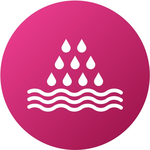 Diseño vectorial Estilo del icono de la lluvia del océano
