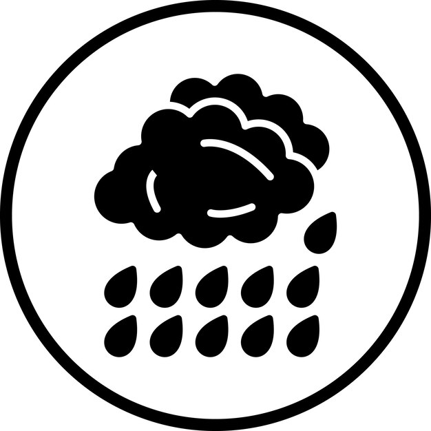 Diseño vectorial Estilo del icono de la lluvia
