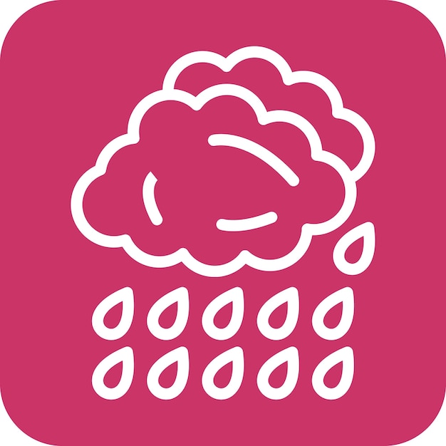 Diseño vectorial Estilo del icono de la lluvia