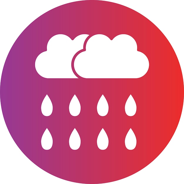 Diseño vectorial Estilo de icono de lluvia