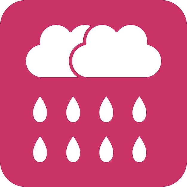 Diseño vectorial Estilo de icono de lluvia