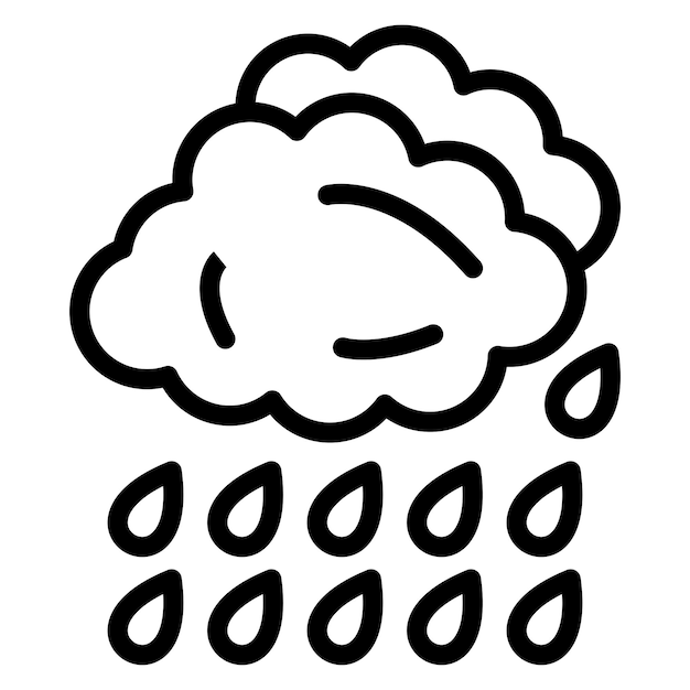 Diseño vectorial Estilo del icono de la lluvia