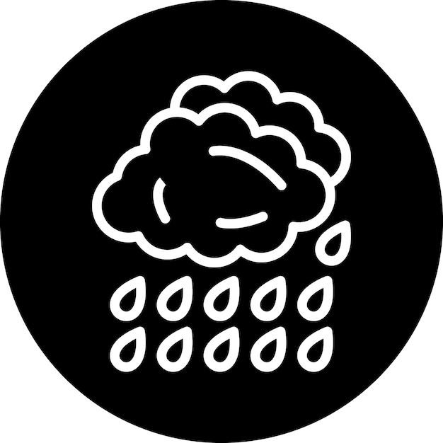 Diseño vectorial Estilo del icono de la lluvia