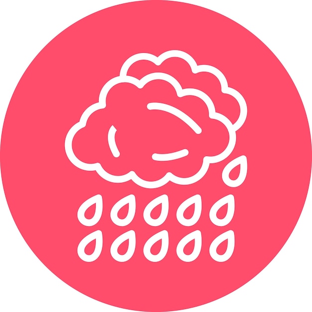Diseño vectorial Estilo del icono de la lluvia