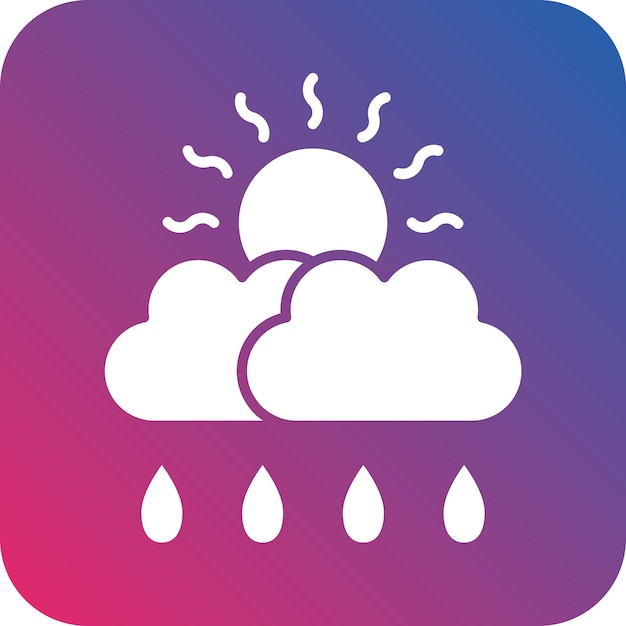 Diseño vectorial Estilo del icono de lluvia