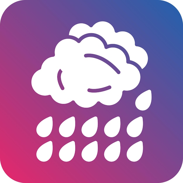 Diseño vectorial Estilo del icono de la lluvia