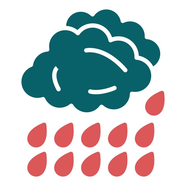 Diseño vectorial Estilo del icono de la lluvia