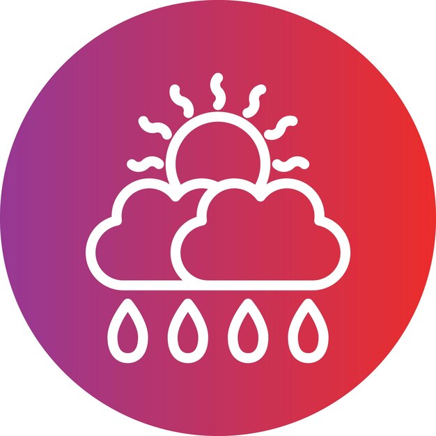 Diseño vectorial Estilo del icono de lluvia