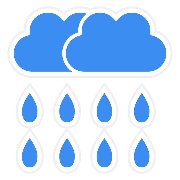 Diseño vectorial Estilo de icono de lluvia