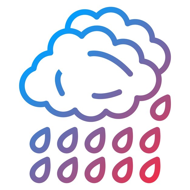 Diseño vectorial Estilo del icono de la lluvia