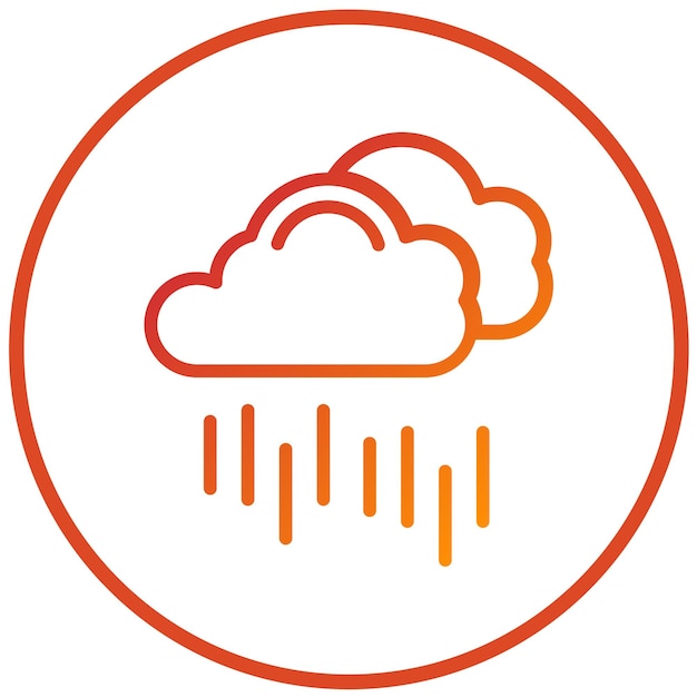 Diseño vectorial Estilo de icono de lluvia