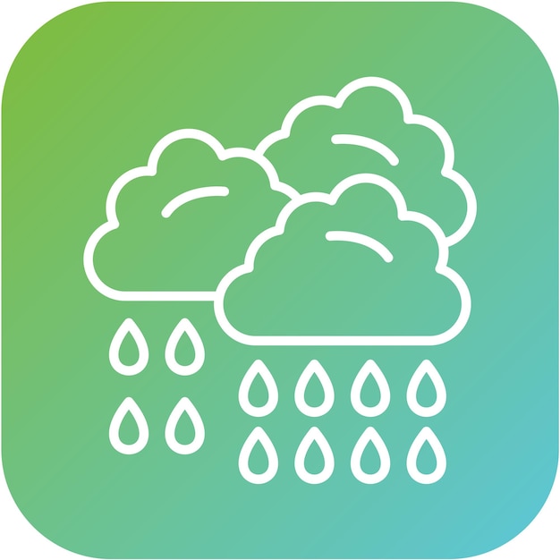 Diseño vectorial Estilo de icono de lluvia