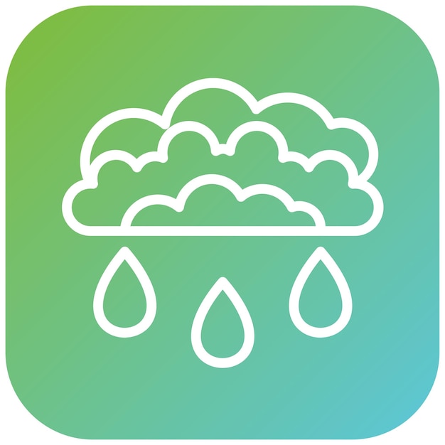 Diseño vectorial Estilo del icono de la lluvia