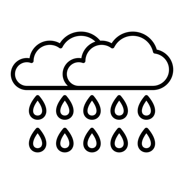 Diseño vectorial Estilo de icono de lluvia